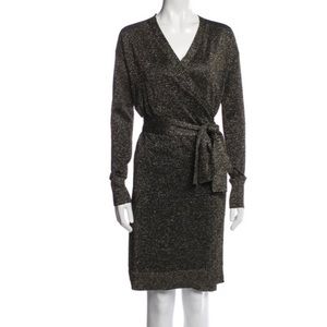 Diane Von Furstenberg Black Long Sleeve Dress